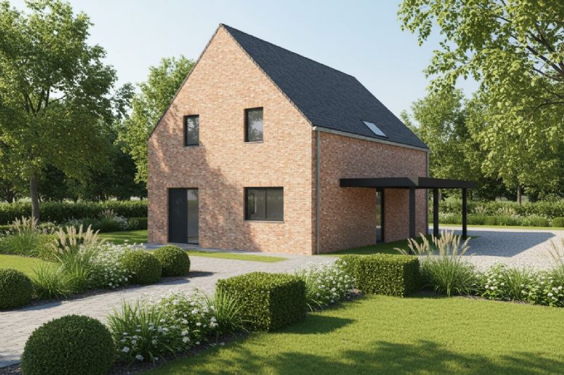 Nieuw te bouwen alleenstaande woning te Moen. Nieuw te bouwen alleenstaande woning te Moen.